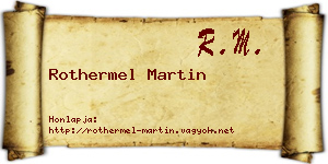 Rothermel Martin névjegykártya