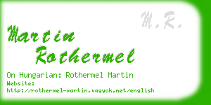 martin rothermel business card